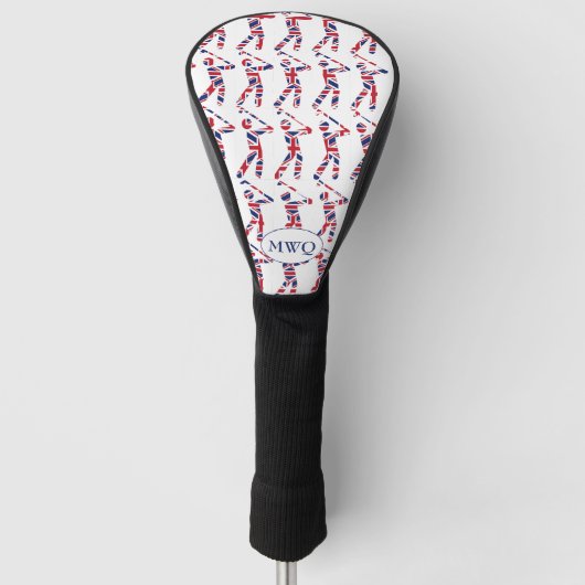 Golf Couvre-club de driver Monogramme Union Jack britan (Devant)