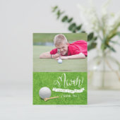 Golf Creëer uw eigen bedankkaart Briefkaart (Staand voorkant)