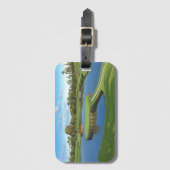 Golf-cursus greeens background bagagelabel (Voorkant (verticaal))