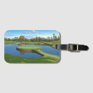 Golf-cursus greeens background bagagelabel