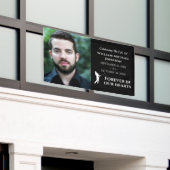 Golf Custom Photo Forever in Our Hearts Memorial Spandoek (Buitenkant Gebouw)