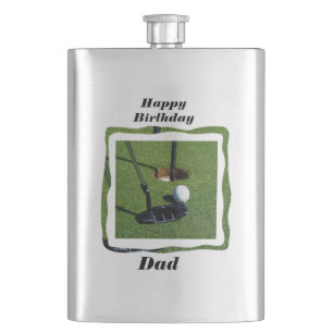 Golf Dad Birthday Wishes, Classic Hip Flask Flacon