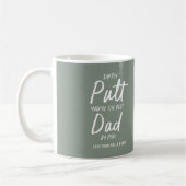 Golf dad modern khaki groene typografie grappig koffiemok (Links)