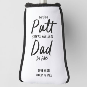 Golf dad modern zwart-witte typografie grappig golfheadcover