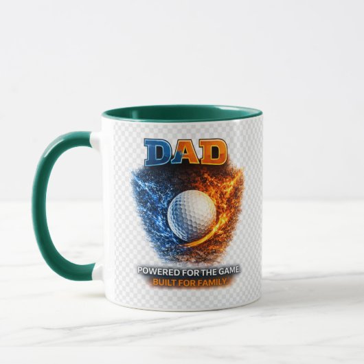 Golf Dad Shield Logo Mug – Charged for the Game Dr (Gauche)
