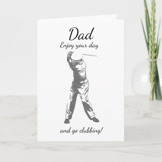 Golf Dad Vaderdag Wenskaart Kaart (Voorkant)