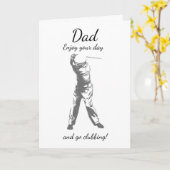 Golf Dad Vaderdag Wenskaart Kaart (Gele Bloem)
