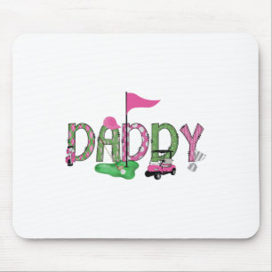 Golf Daddy Roze Gat In Een Golf 1e Verjaardag Meis Muismat