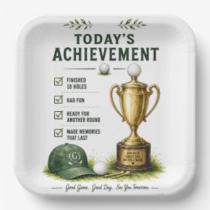Golf Dagelijks Leven Grappige Checklist Papieren Bordje
