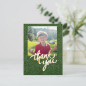 Golf Dank je Creëer je eigen fotogolfer Briefkaart (Staand voorkant)