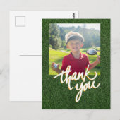 Golf Dank je Creëer je eigen fotogolfer Briefkaart (Voorkant / Achterkant)