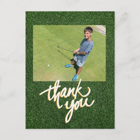 Golf Dank je Creëer je eigen fotogolfer Briefkaart (Voorkant)