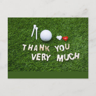 Golf Dank je kaart Fairway Dankbaarheid