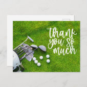 Golf Dank je kaart met golfbal tas (Voorkant / Achterkant)