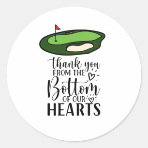 Golf Dank je uit de grond van mijn hart Ronde Sticker