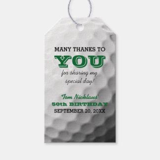Golf Dank u Favor Tag Cadeaulabel