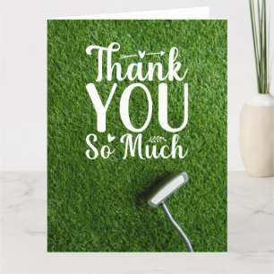 Golf Dank u kaart met putter