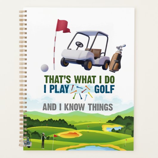 Golf dat ik golf speel en dingen ken planner (Voorkant)