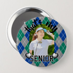 Golf Dat is mijn Senior speler groen blauw Button