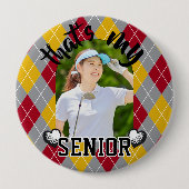 Golf Dat is mijn Senior speler rode gele Button (Voorkant)