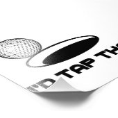 Golf dat zou ik er op drukken foto afdruk (Hoek)