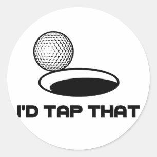 Golf dat zou ik er op drukken ronde sticker