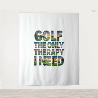 Golf de enige therapie, trendy wandkleed