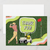 Golf de golf dit Merci sur herbe verte (Devant / Derrière)