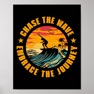 Golf de golf Omarm de reis Surfen Surfer Poster