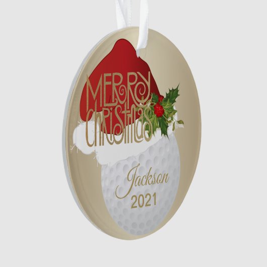 Golf de Santa Hat 🏌️ ♂️ Ball| Nom DO-IT-YOURSEL (devant)