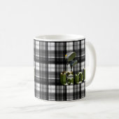 Golf de tarte blanc noir, Mug de café (Devant droit)