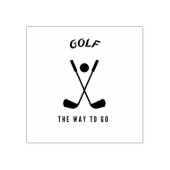 Golf de weg om te gaan 	rubberstempel (Afrduk)