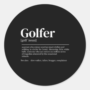 Golf Definitie Vrouwen Mannen Golf Speler Ronde Sticker