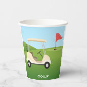 Golf Design Cup Papieren Bekers (Voorkant)