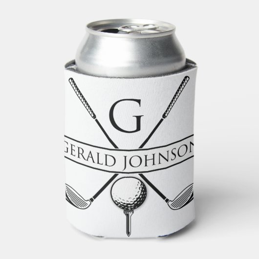 Golf Design Monogram Sjabloon Blikjeskoeler (Blikje Voorkant)