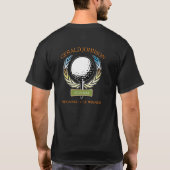 Golf Design Monogram Sjabloon T-Shirt (Achterkant)