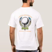 Golf Design Monogram Sjabloon T-Shirt (Achterkant)