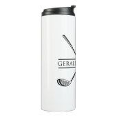Golf Design Monogram Sjabloon Thermosbeker (Gedraaid links)