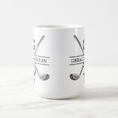 Golf Design Monogram Sjabloon tweetone koffie Mok (Center)