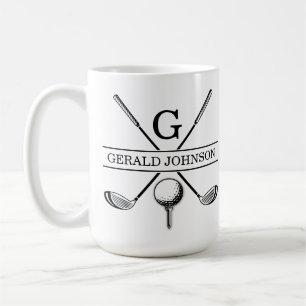Golf Design Monogram Sjabloon tweetone koffie Mok