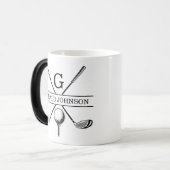 Golf Design Monogram Sjabloon tweetone koffie Mok (Voorkant links)