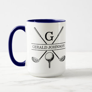 Golf Design Monogram Sjabloon tweetone koffie Mok
