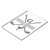 Golf Design Monogramme Modèle Carnet (Côté gauche)