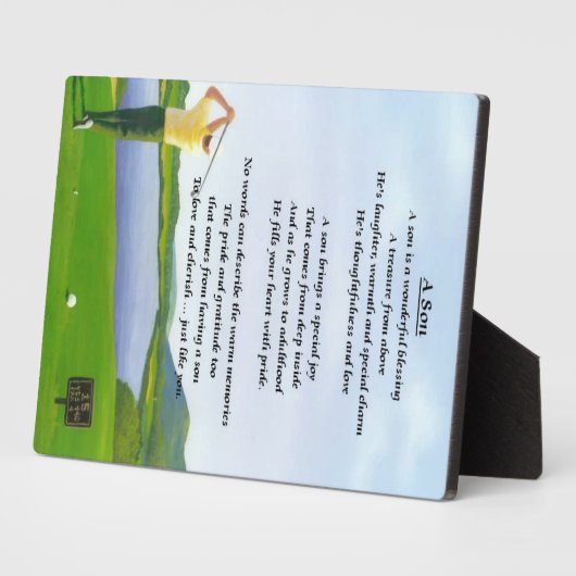 Golf Design - Son poem Plaque (Côté)