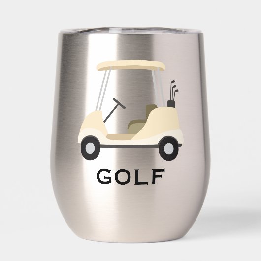 Golf Design Thermische Wijn Tumbler (Achterkant)