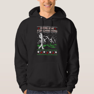 Golf die naar huis rijdt voor kerstMannen, lomp sw Hoodie