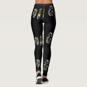 Golf Dimensional Logo, Dames Black Leggings. Leggings (Achterkant)