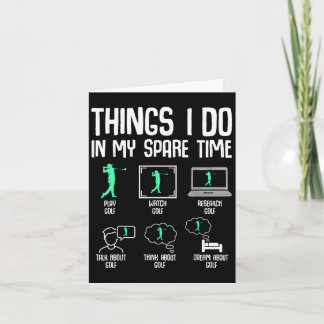 Golf Dingen die ik doe in mijn vrije tijd Golfer K Kaart