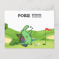 Golf Dinosaur golfende roep om grappige golfer