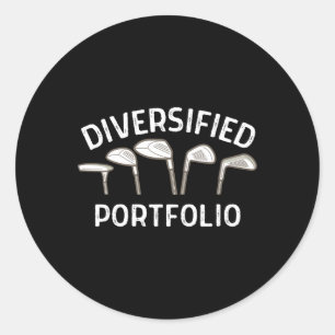 Golf Diversified Portfolio Life is van groot belan Ronde Sticker